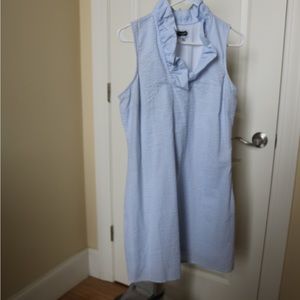 Blue and white ruffle dress